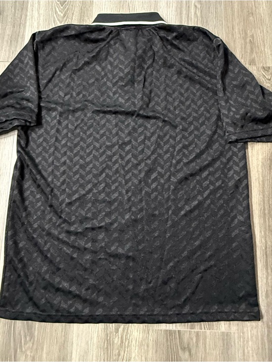 Vintage Street Culture Men's Black Short-Sleeve Polo with Zip XL Y2K - Picture 7 of 7